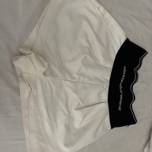 Alexander Wang Logo Safari Shorts White